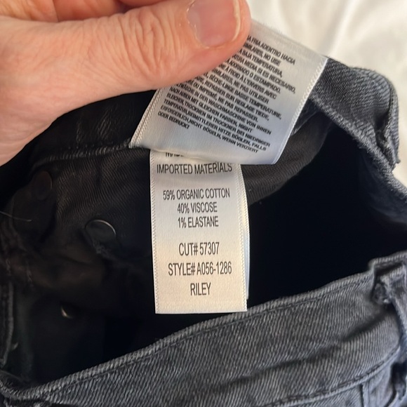 Agolde Riley High Rise Straight Crop in panoramic Black Size 28. - Picture 10 of 14